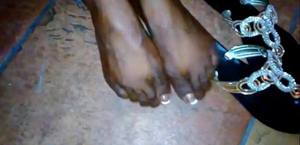  Ebony chic Ashley feet looped